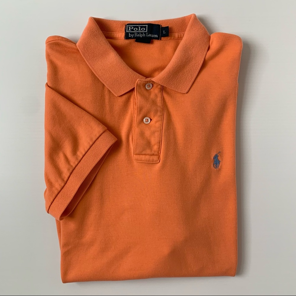 Orange Polo by Ralph Lauren Short Sleeve Polo Shirt Size Large